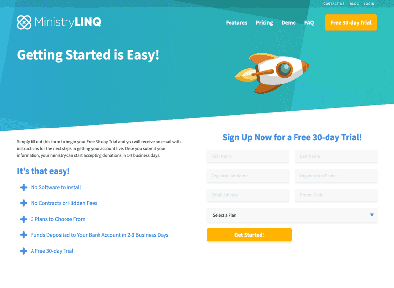 Get Started page screenshot